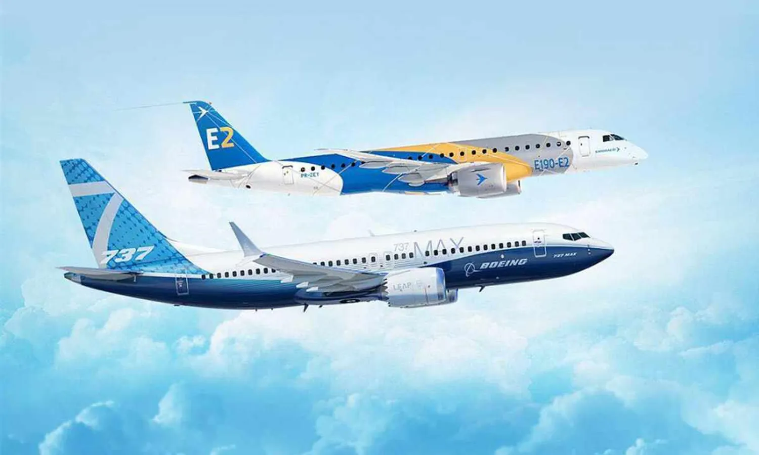 Boeing and Embraer aircraft