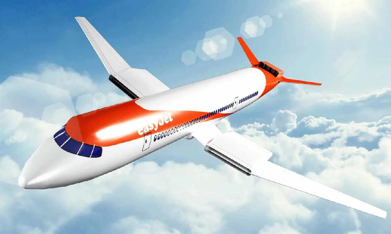 EasyJet electric airplane rendering