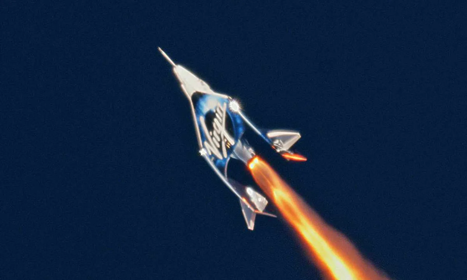 The VSS Unity on its first space flight (Virgin Galactic)