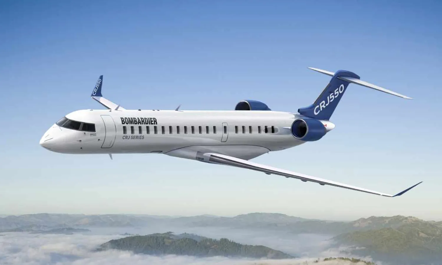 CRJ550:  first triple-class 50-seat aircraft in the world (Bombardier)