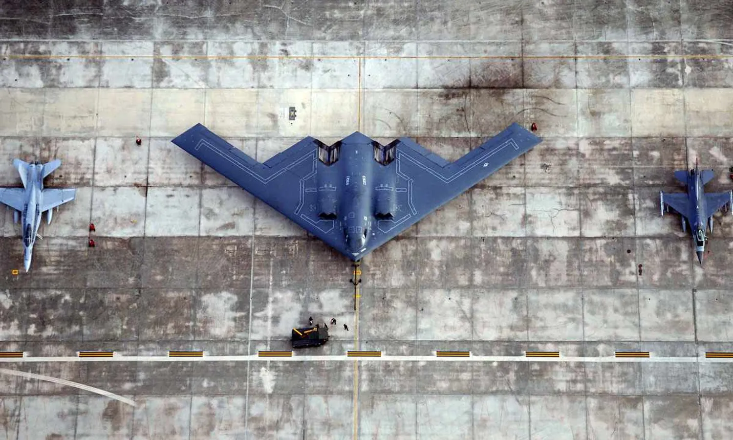 The B-2 flew for the first time on July 17, 1989, even during the Cold War (USAF)
