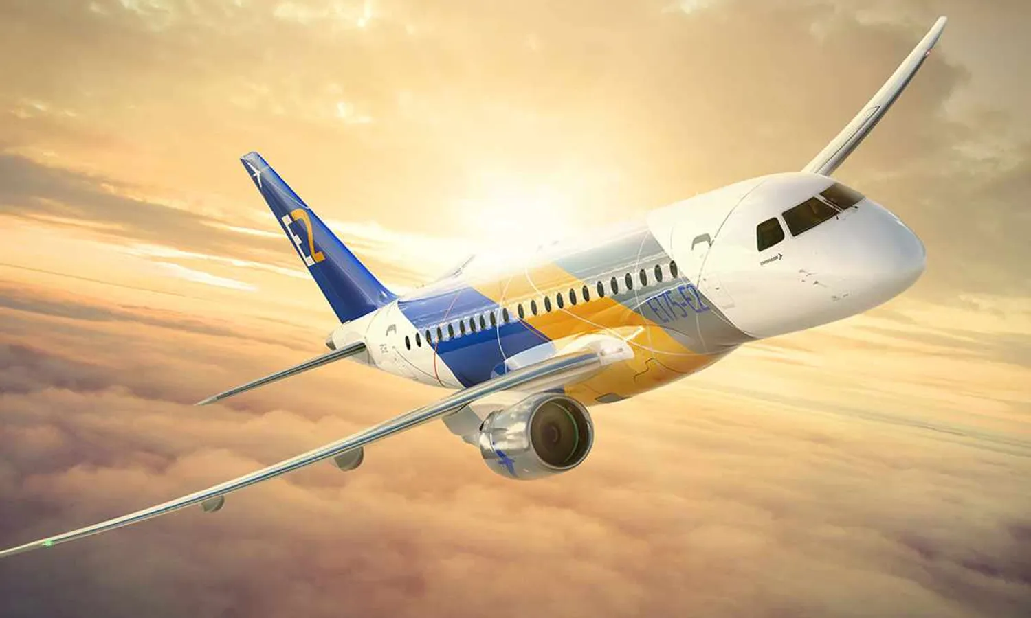 Smallest variant of the new jet family, the E175-E2 could hit the market after 2021 (Embraer)