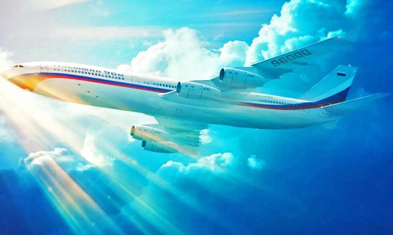 Ilyushin Il-96-400M rendering (UAC)