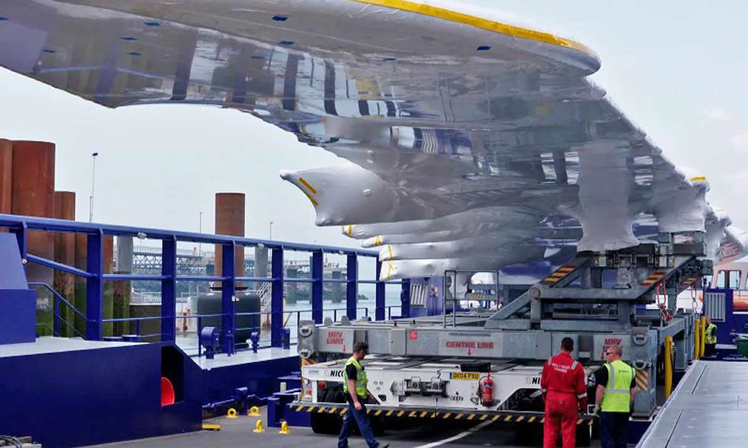 A380´s wing produced in Broughton, Wales: last trip (Cwmni Da)