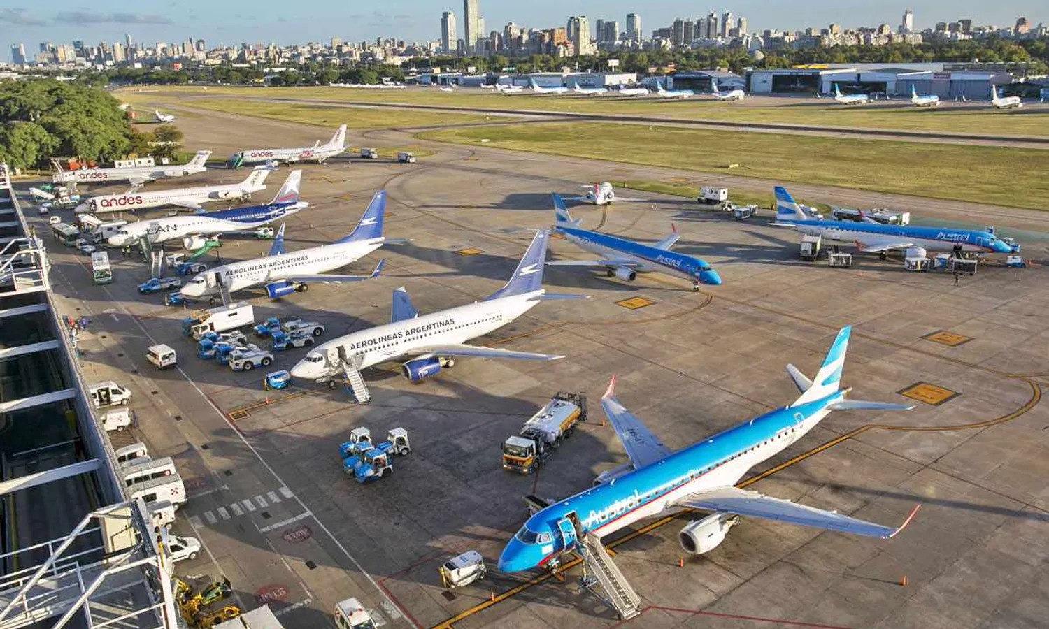 Jorge Newbery Airport, Buenos Aires: international flights will be back in May (ANAC)