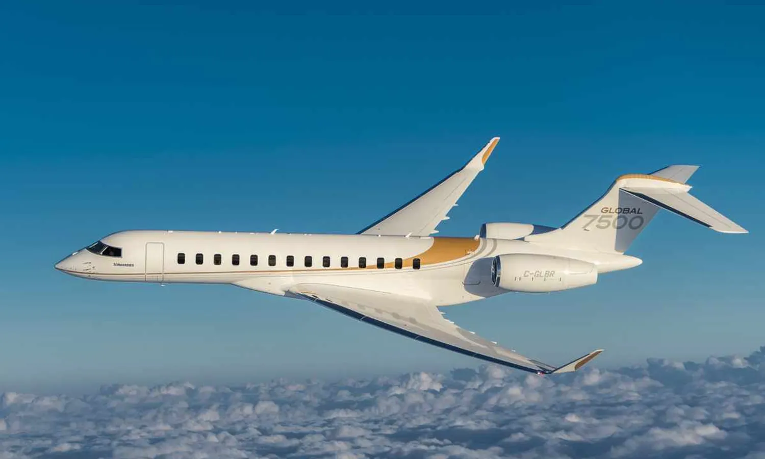 The Global 7500 is Bombardier's largest business jet; aircraft development cost more than $ 1 billion (Bombardier)