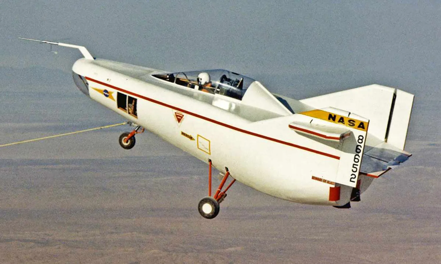 NASA M2-F1, wingless lifting body concept, earned the nickname "flying bathtub" (NASA)