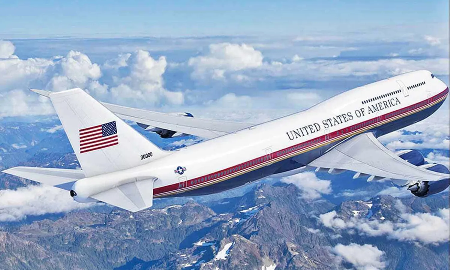 Trump's proposed Air Force One paint scheme (Boeing)
