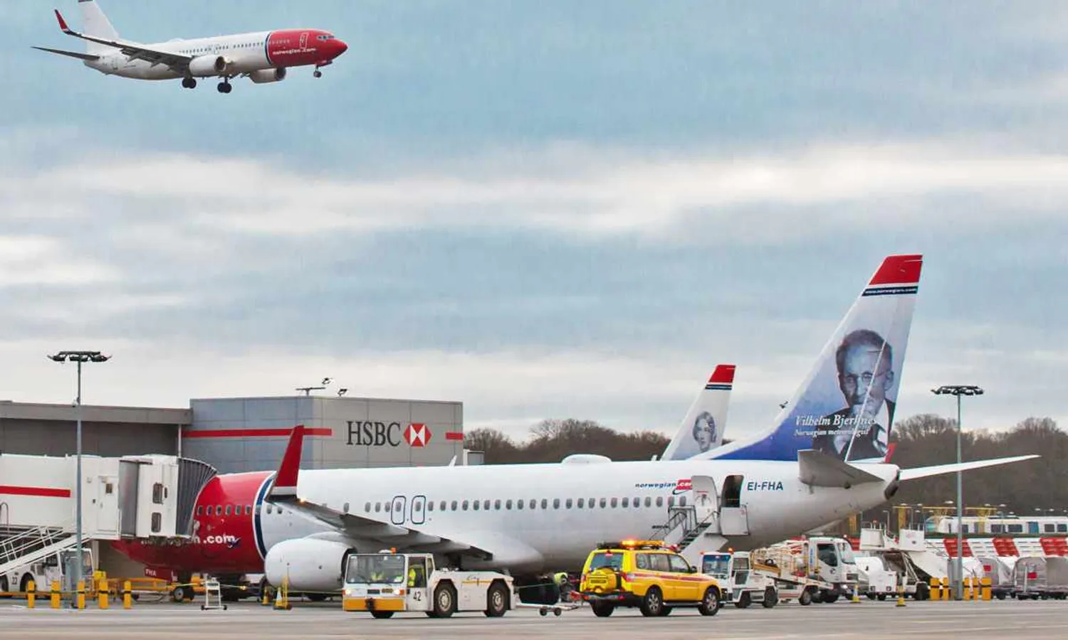 Norwegian Boeing 737 jets in Gatwick: flights resumed in July (Norwegian Air)