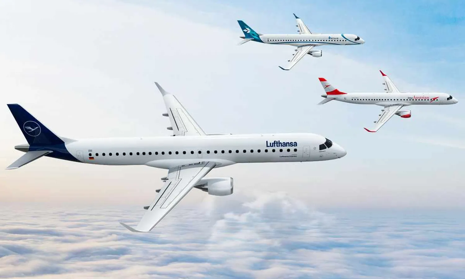 Air Dolomiti, Austrian Airlines and Lufthansa Cityline are using almost all of their E-Jets (Embraer)