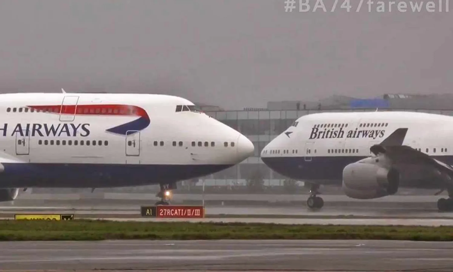 British Airways' last two Boeing 747s prepare for takeoff from Heathrow (BA)