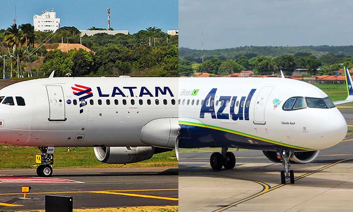 LATAM and Azul A320 (Alexandro Dias/CC)