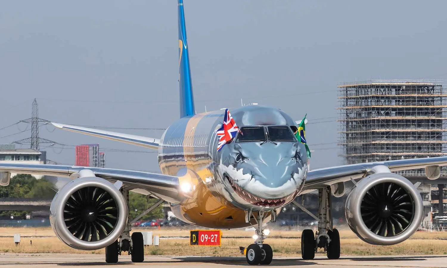 The E190-E2 visited London City Airport in 2018 (LCA)
