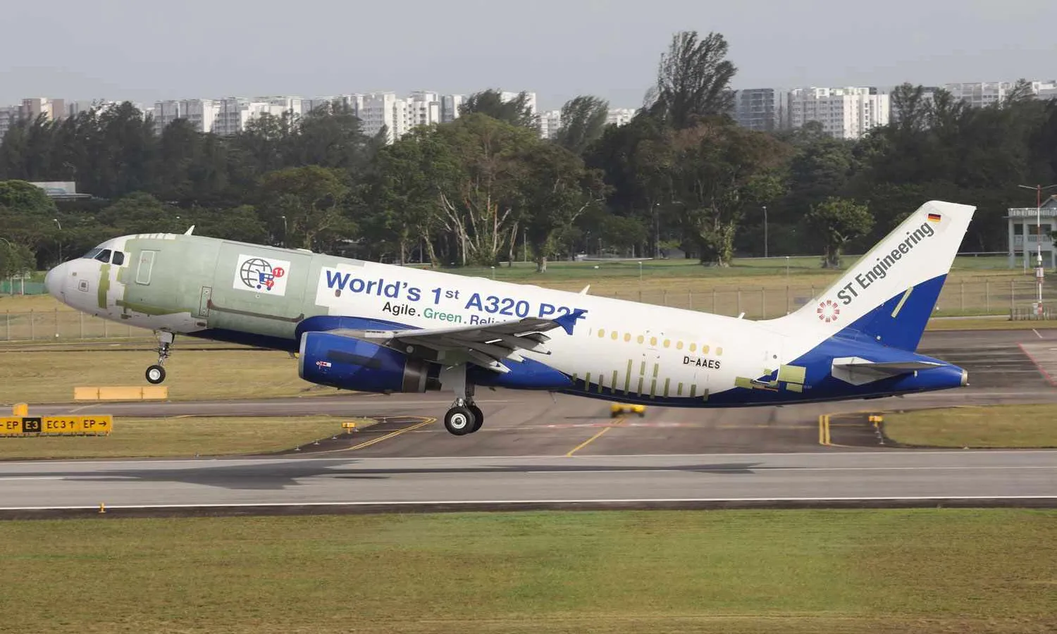 The first Airbus A320P2F cargo aircraft (EFW)