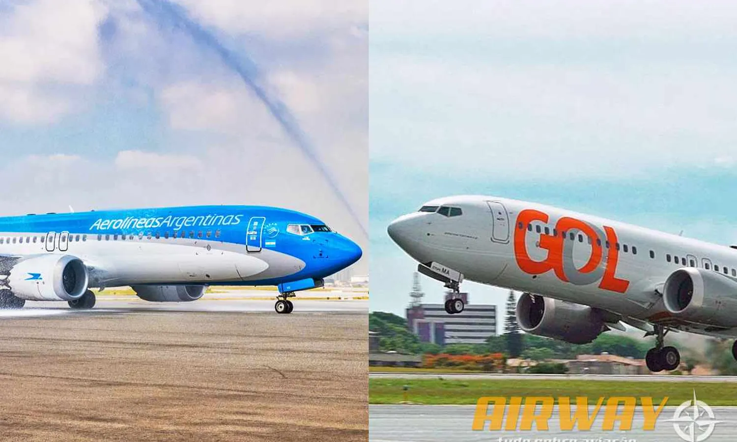 Aerolineas and Gol 737 MAX (GRU Airport and Thiago Vinholes)