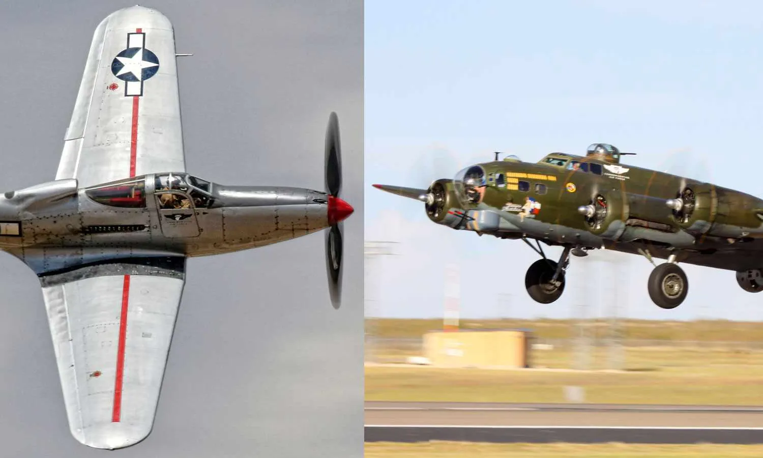 The two WWII planes that collided in midair in Dallas on November 12 (Christopher Ebdon)