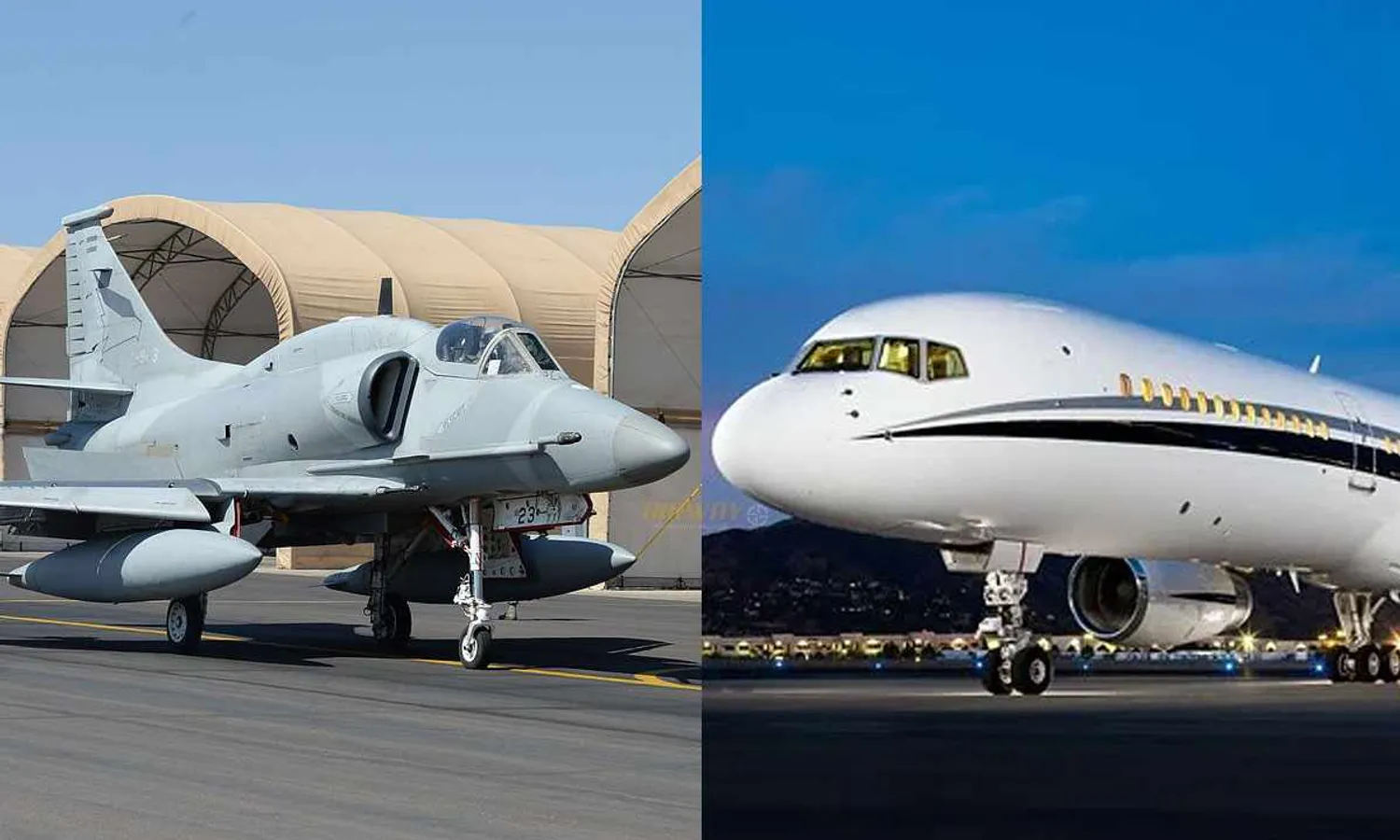 Argentine Air Force A-4 and the new Boeing 757 VIP