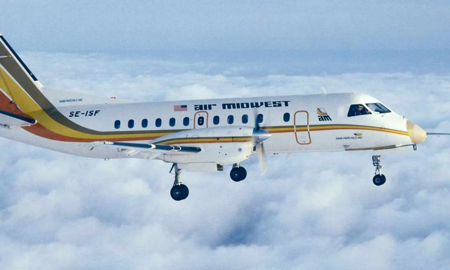 Saab 340 first flight (Saab)