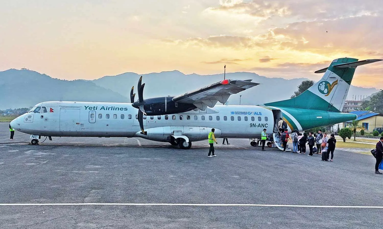 The ATR 72 registration 9N-ANC involved in the accident (Bhupendra Shrestha)