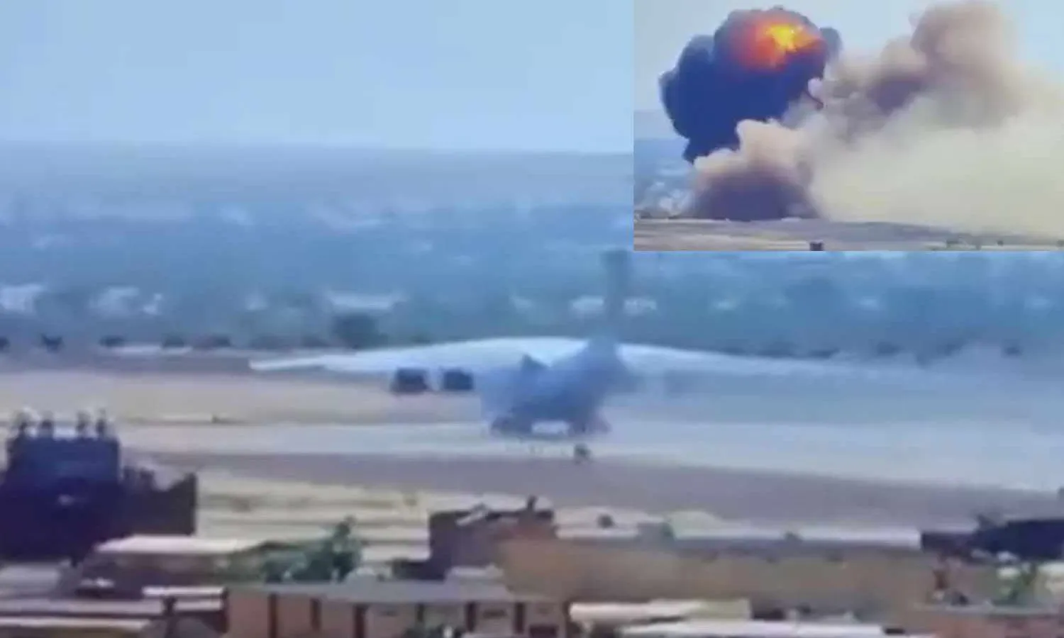 The Il-76 runway excursion (Social media)