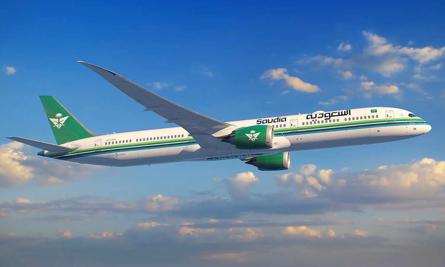 Boeing 787-10 with the new livery (Saudia)