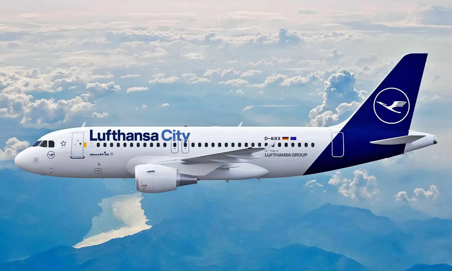 City Airlines A319 livery (Lufthansa)