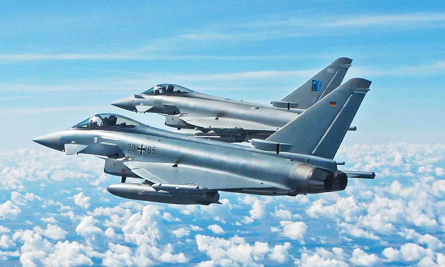RAF Typhoon jets deployed over Poland to conduct NATO air defense missions