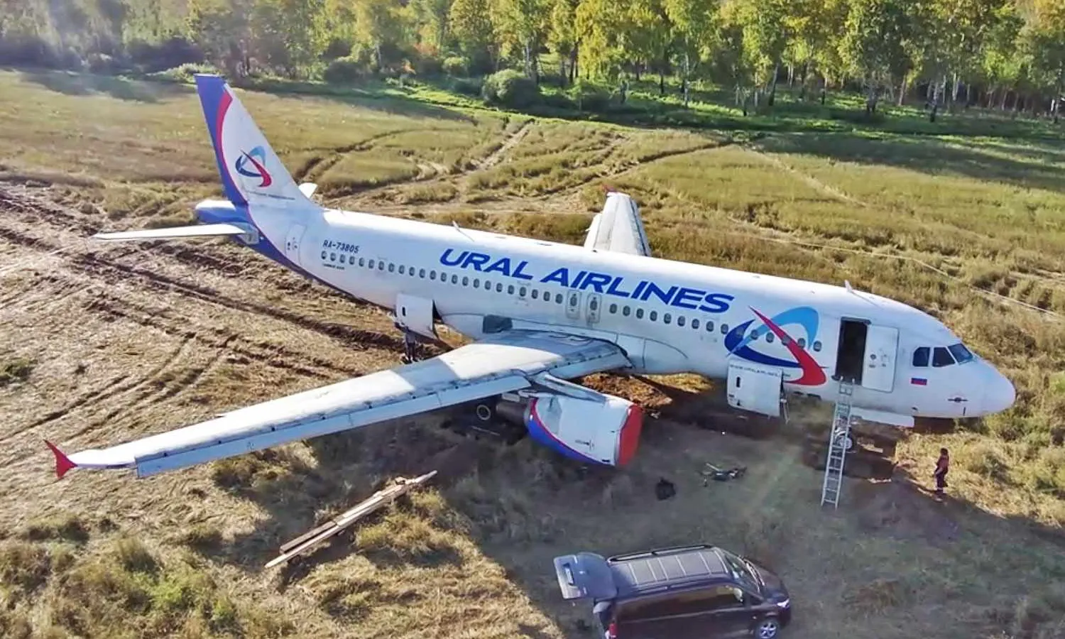 Ural Airlines Airbus A320 that made an emergency landing in a wheat field this year (Ural Airlines)