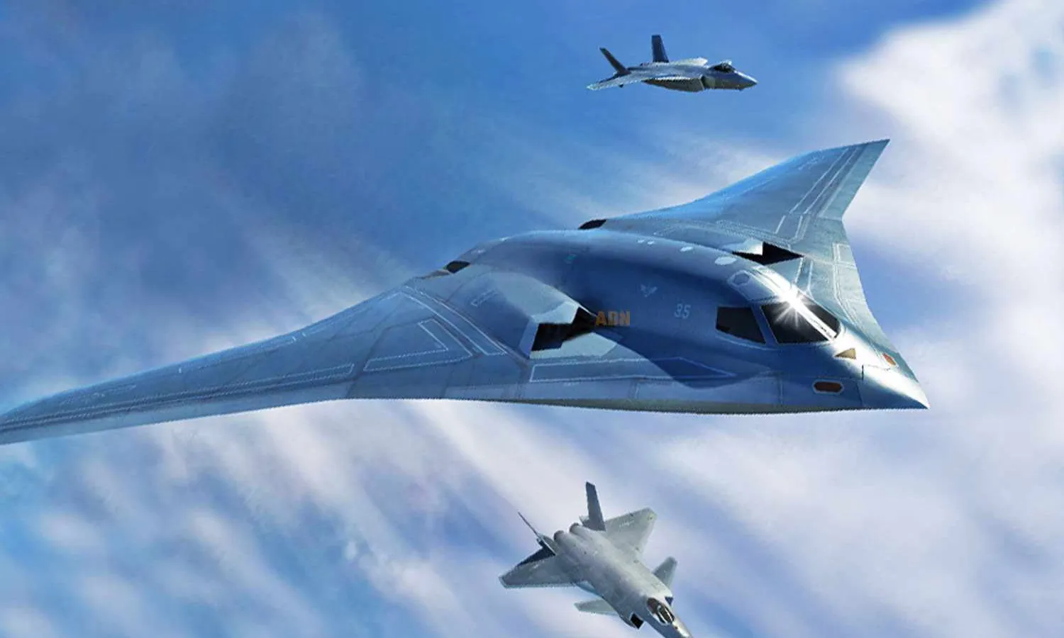 Xian H-20 stealth bomber rendering (Social media)