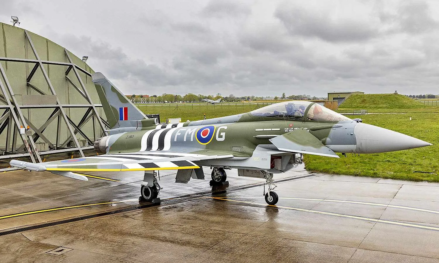 Typhoon ZJ913 with livery in honor of the 80th anniversary of D-Day (RAF)