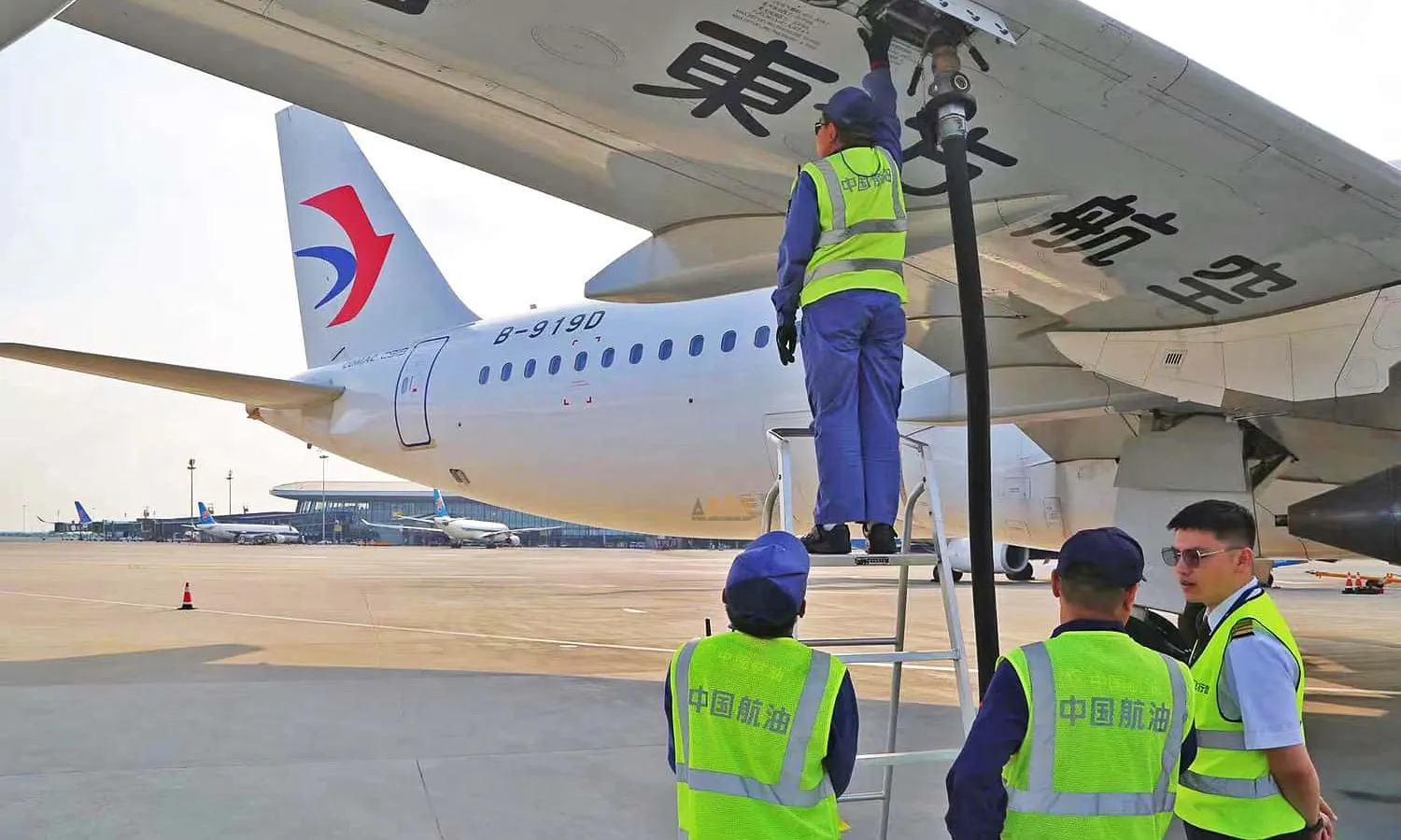 China Eastern Airlines COMAC C919 fueled with SAF (CEA)