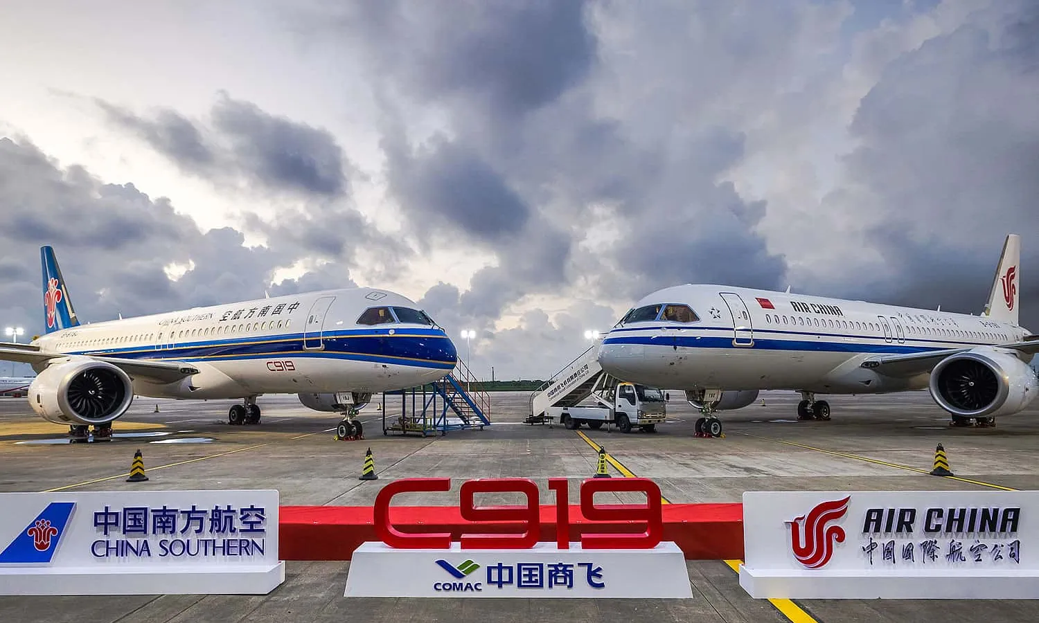 COMAC C919 aircraft from China Southern and Air China (COMAC)