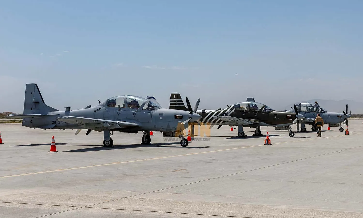 A-29 Super Tucano arrives at Edwards AFB (USAF)