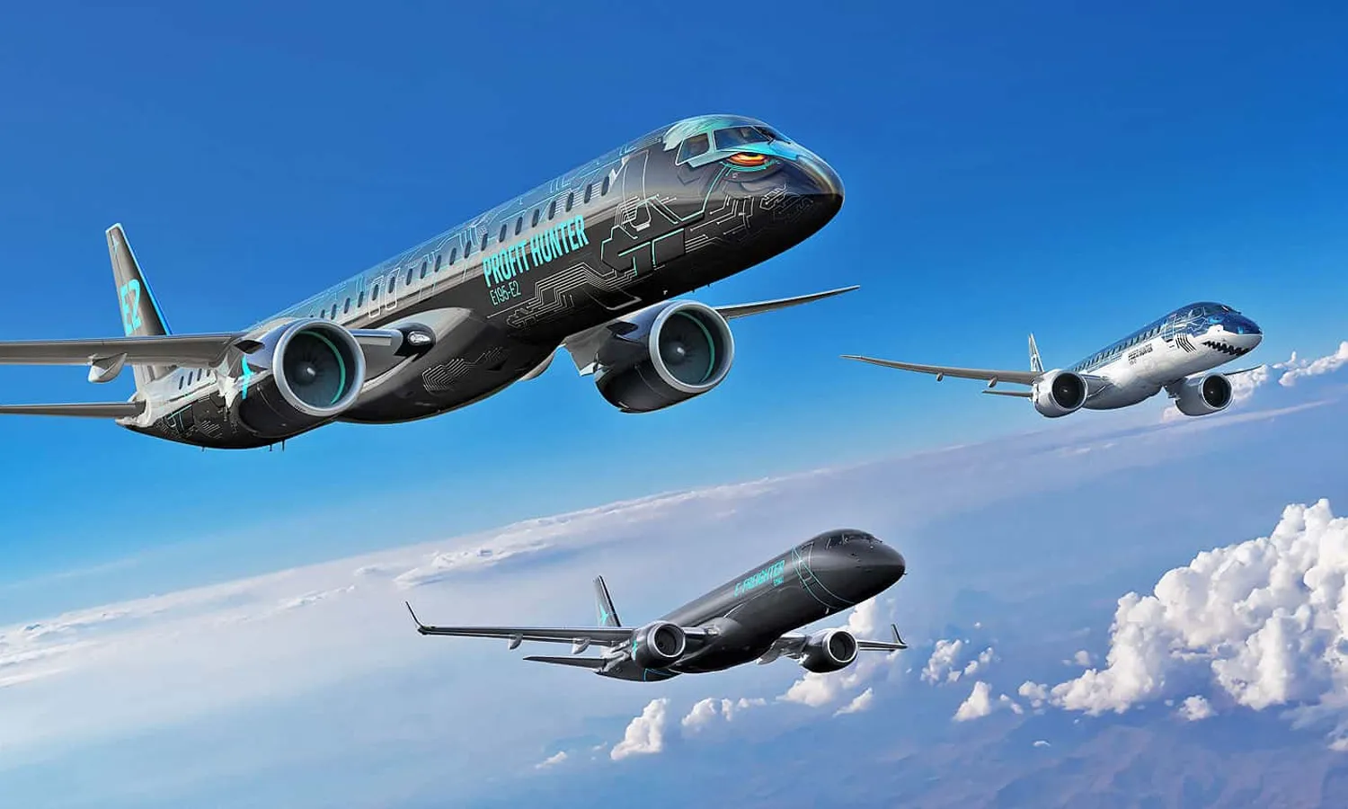 E2 aircraft and the E190F freighter (Embraer)