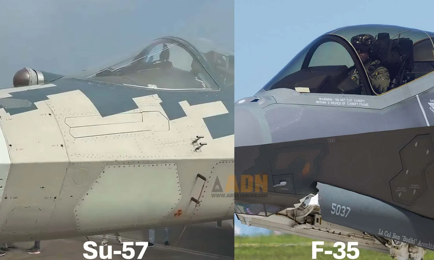 The Su-57, compared to the F-35: Russians fail to follow basic stealth lessons (Social media/Rob Shenk)