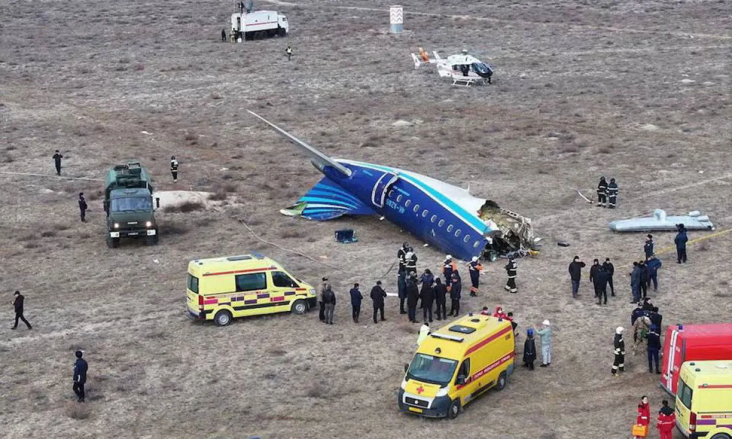 The rear fuselage of the E190, where several passengers were evacuated alive