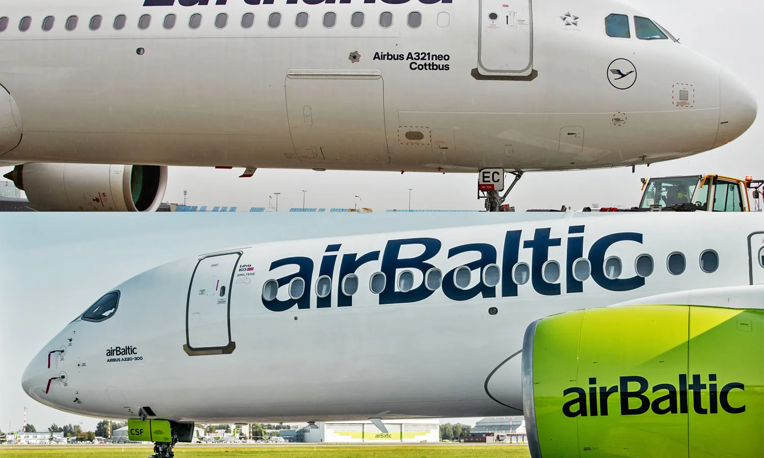 Lufthansa and airBaltic aircraft (Lufthansa)