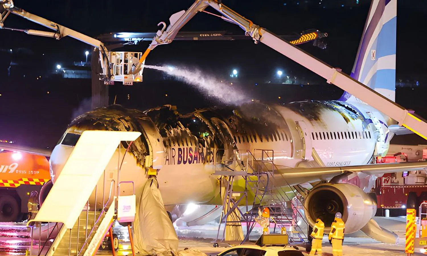 The fire started in the rear of the aircraft (Social media)