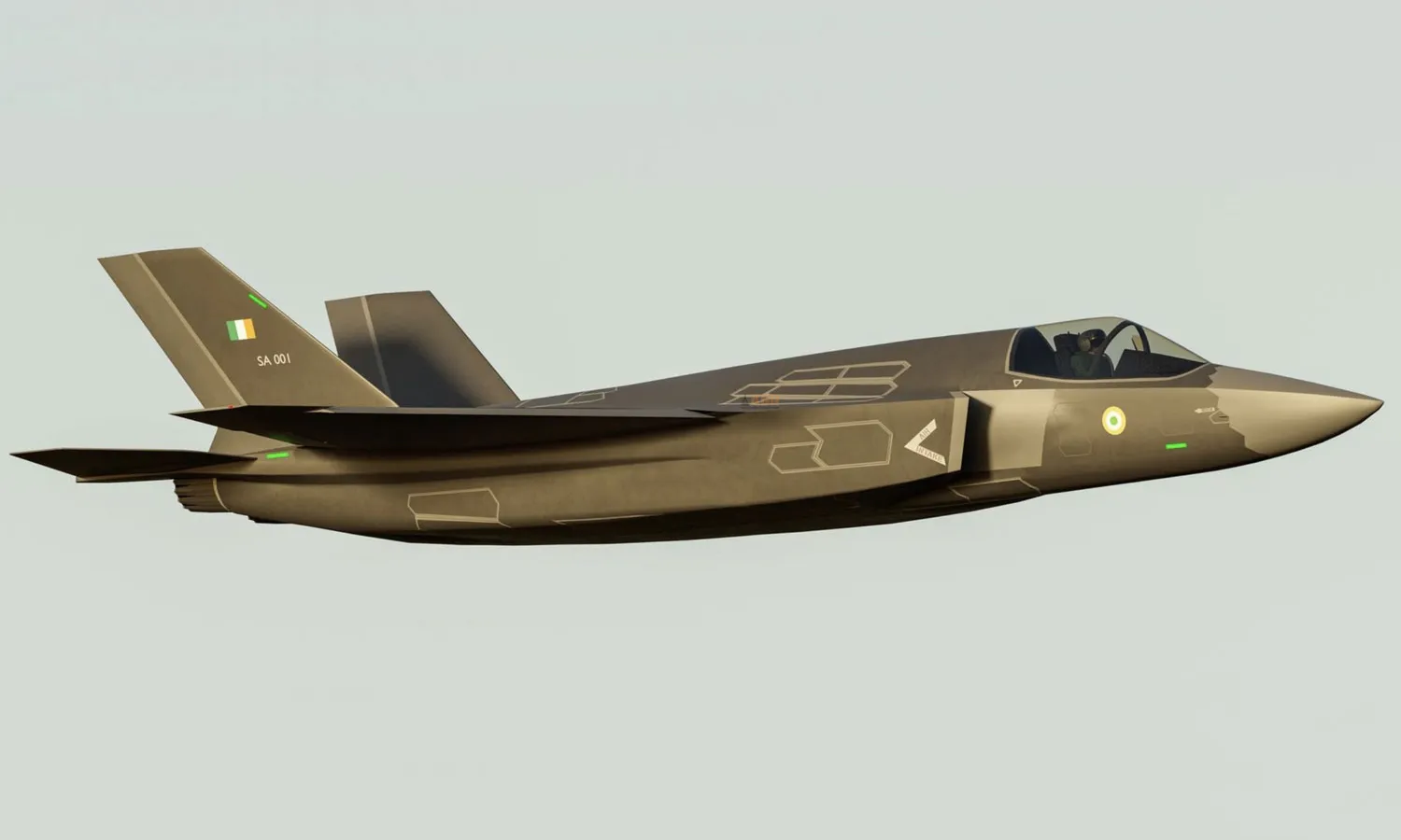 Advanced Medium Combat Aircraft (AMCA) rendering (Social media)