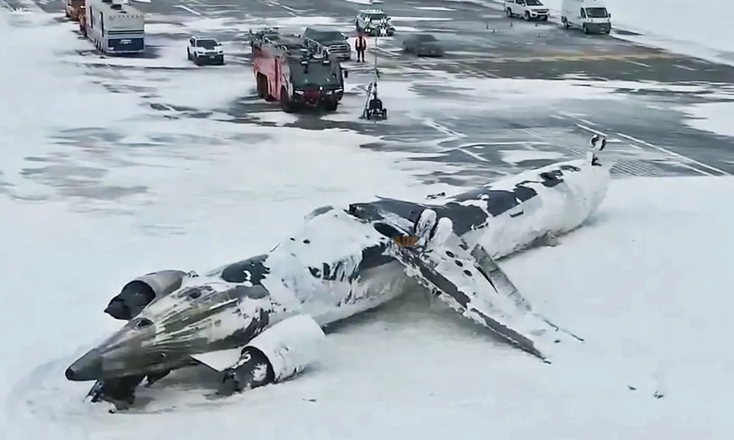 Delta CRJ-900 wreckage (Social media)