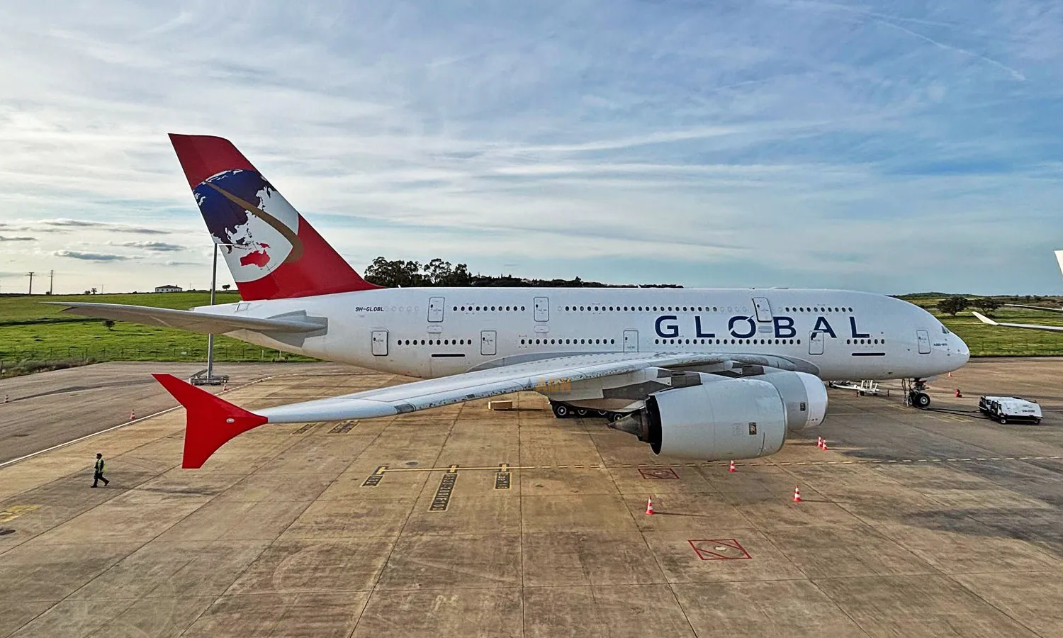Global Airlines A380 9H-GLOBL (LogoSky)