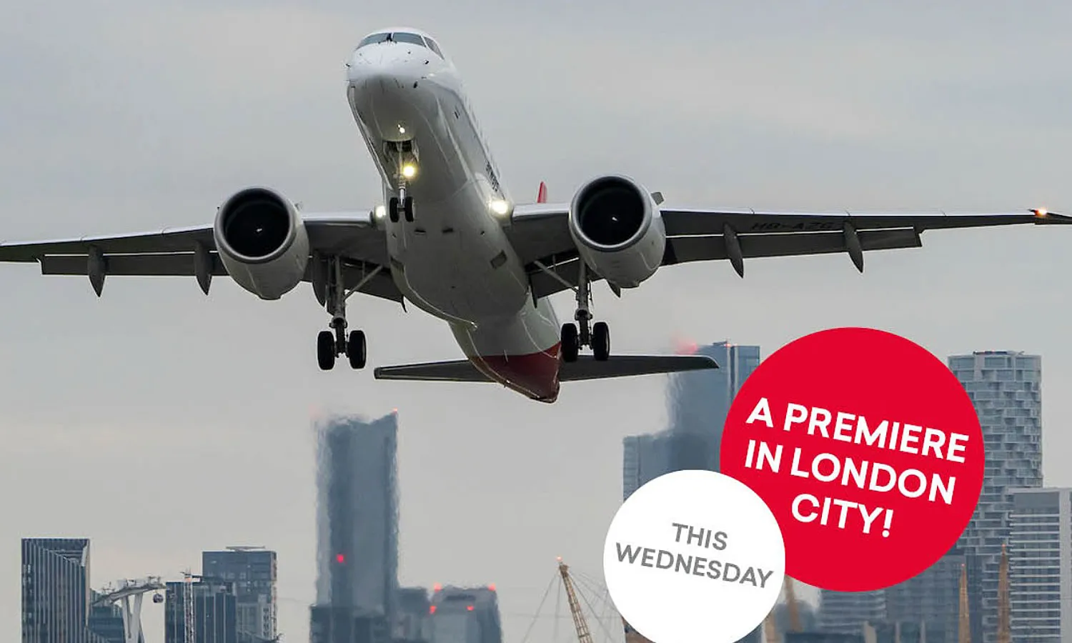 Helvetic invites spotters to register the first flight of the E195-E2 to London City Airport (Helvetic)