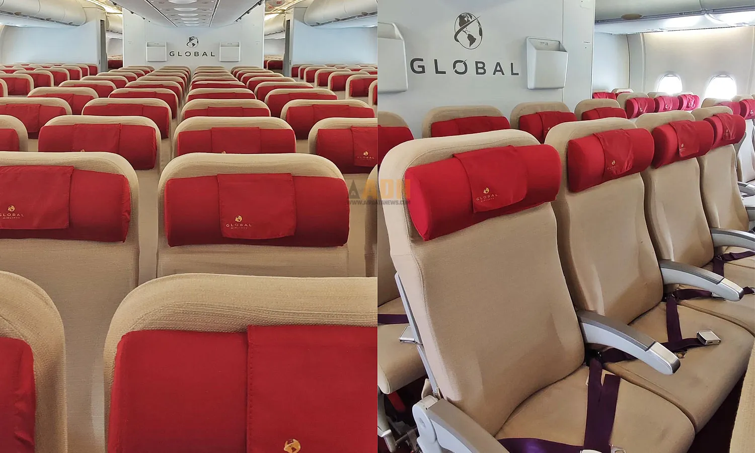 Global Airlines A380 economy class (GA)