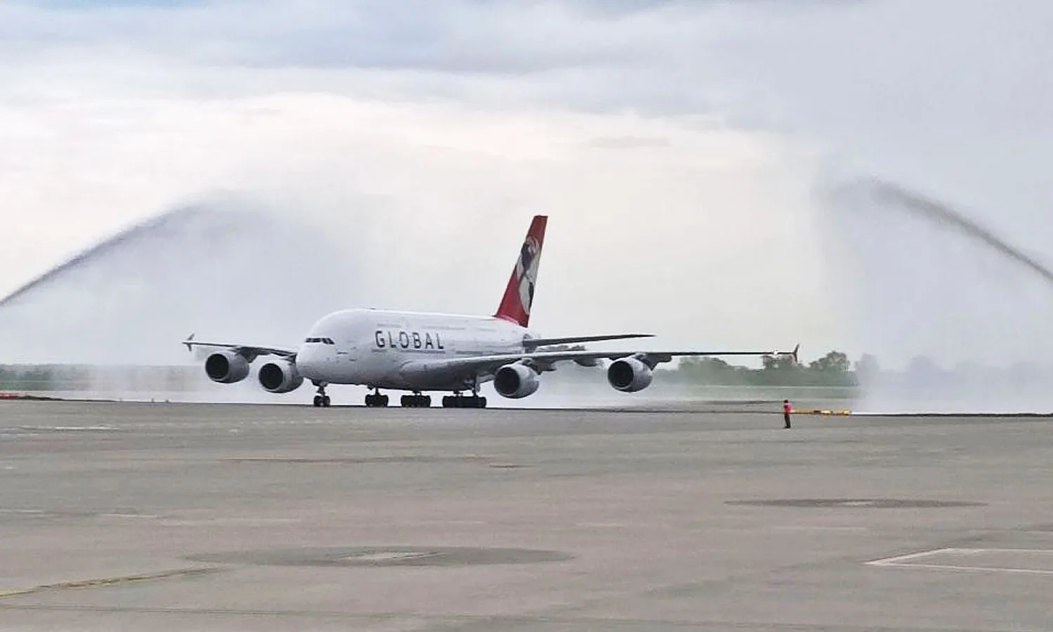 Global Airlines A380 in Berlin (Berlin Airport)