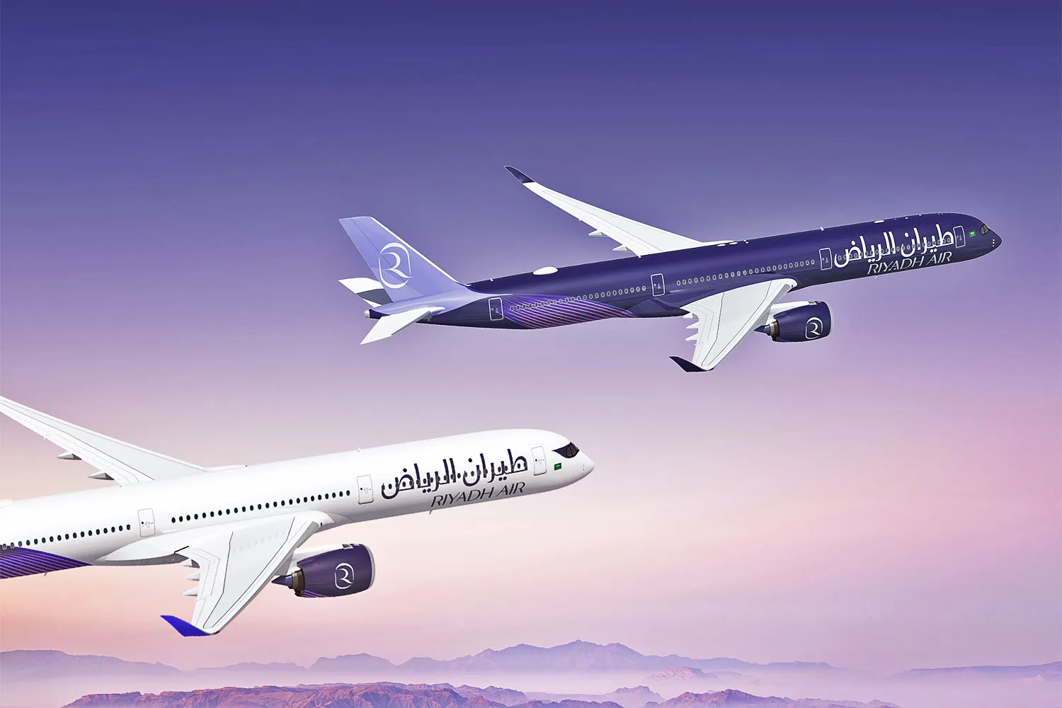 A350-1000 jets depicted in Riyadh Air livery (Airbus)