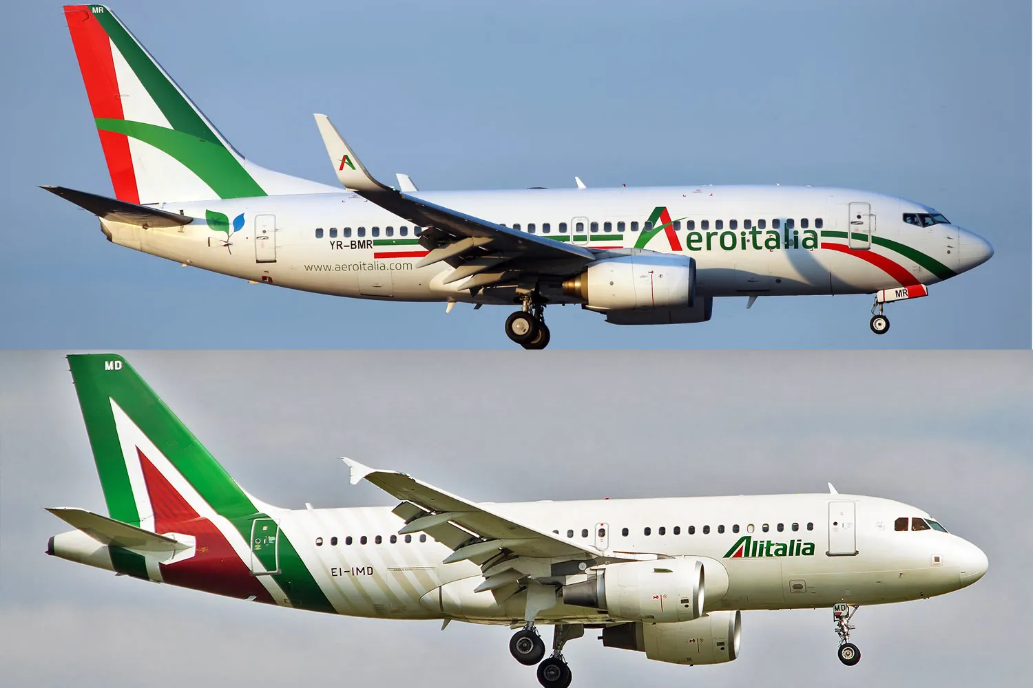 Aeroitalia and Alitalia aircraft (Colin Cooke Photo and Nabil Molinari)